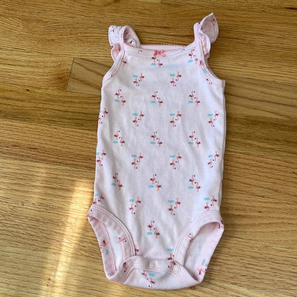 Adorable flamingo onesie